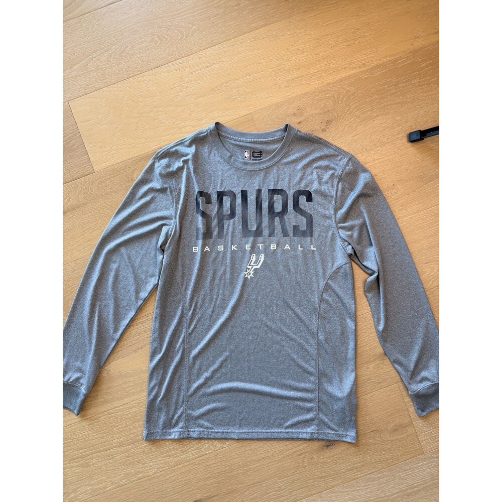 NBA Ultra Game San Antonio Spurs Long Sleeve Shirt Mens Medium Gray Basketball